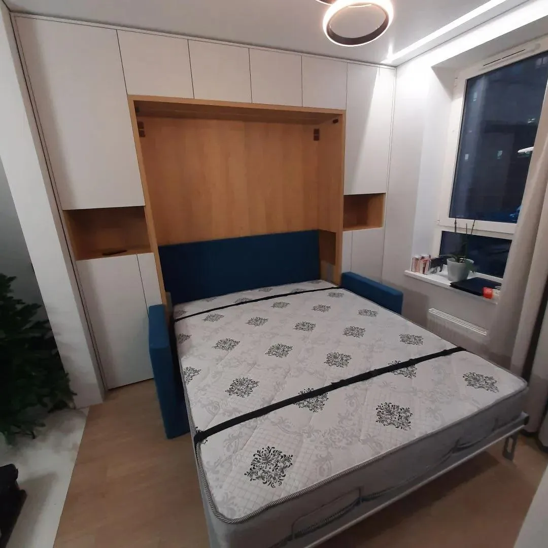 Шкаф-кровать «Атланта» с диваном, в разложенном виде, спальное место 160×200