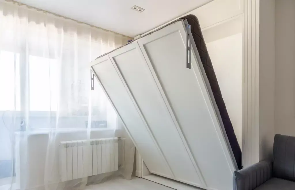 Двуспальная шкаф-кровать «Квадро» с диваном, фото 6